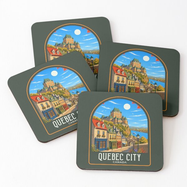 Artikelvorschau, Vintage-Reiseillustration von Quebec City entworfen und verkauft von HomeLivingCo.