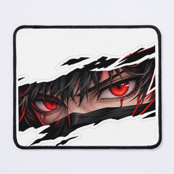 Item preview, Intense Anime Red Eyes Glitch Aesthetic Sticker designed and sold by PRIME4YOU.
