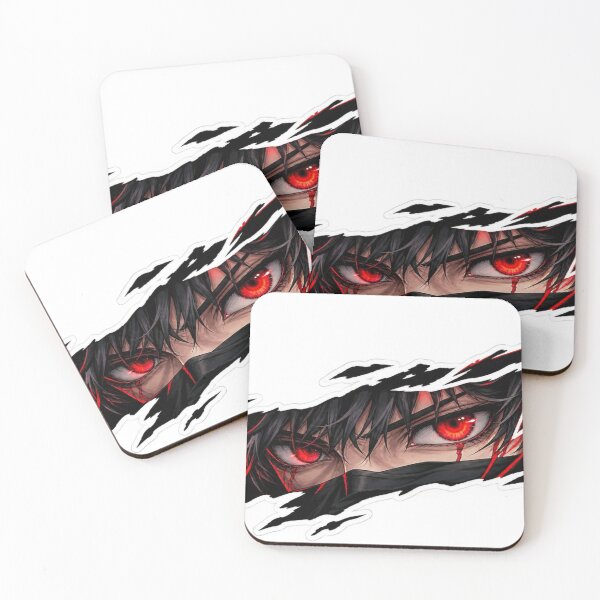Item preview, Intense Anime Red Eyes Glitch Aesthetic Sticker designed and sold by PRIME4YOU.