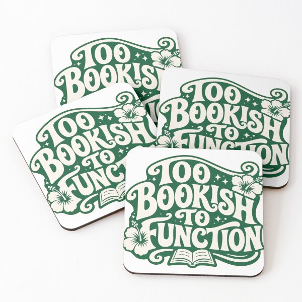 Item preview, Too Bookish To Function – Funny Book Lover Typography designed and sold by Noirvasca.