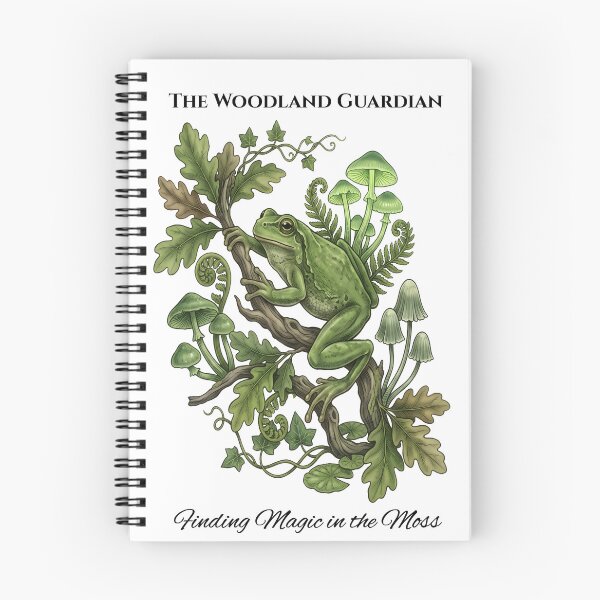 Item preview, Dark Cottagecore Frog Illustration - Woodland Guardian Misunderstood Animals designed and sold by Nalvie Studio.