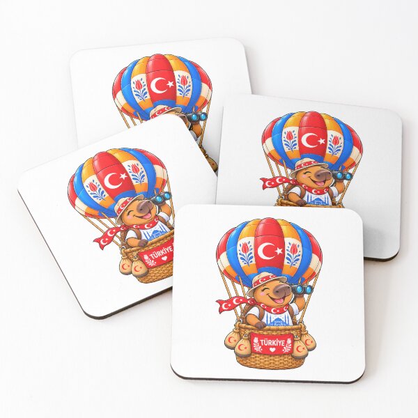 Item preview, Cute Capybara in Turkey – Hot Air Balloon Adventure designed and sold by CapybaraTravels.