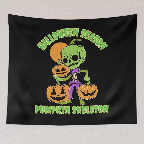 Item preview, Halloween Season Pumpkin Skeleton – Cute Retro Spooky Design designed and sold by Toufittery.