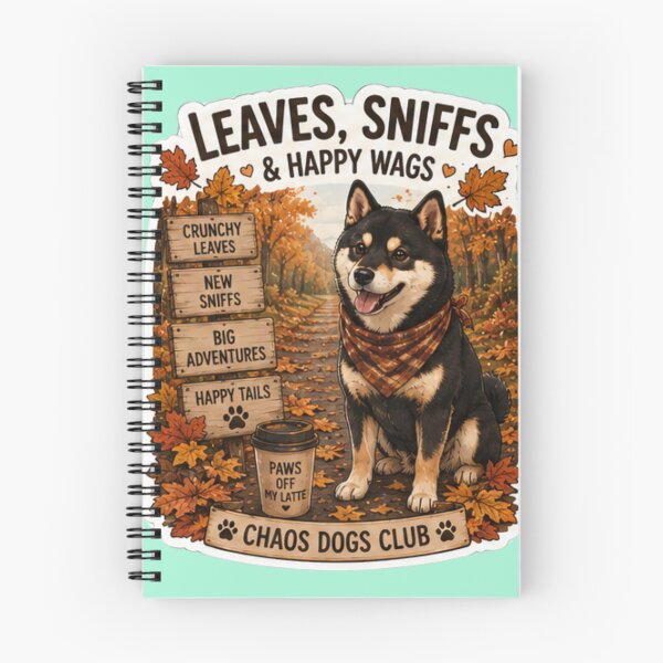 Item preview, Leaves Sniffs and Happy Wags Shiba Inu Design | Chaos Dogs Club Autumn Walk designed and sold by DailyStruggleCo.