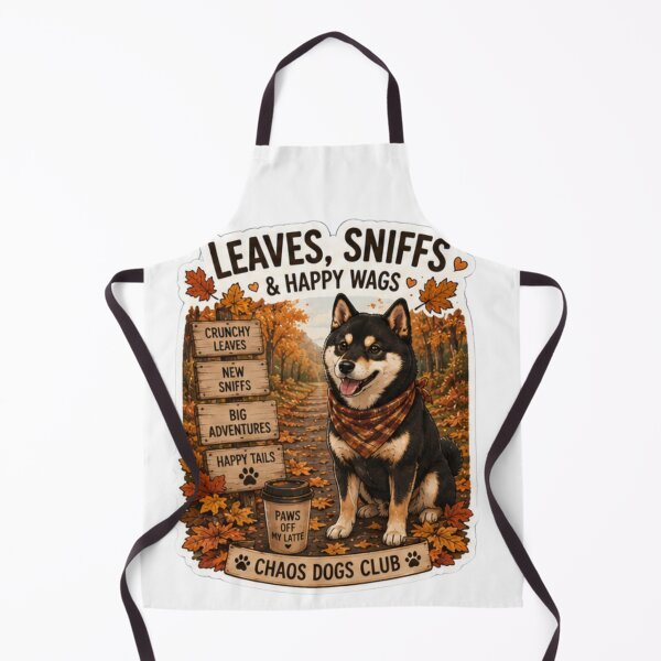 Item preview, Leaves Sniffs and Happy Wags Shiba Inu Design | Chaos Dogs Club Autumn Walk designed and sold by DailyStruggleCo.