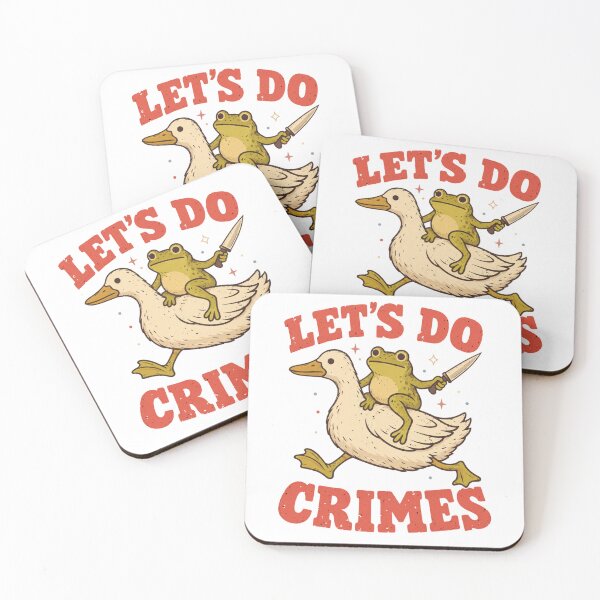 Item preview, Let’s do Crimes Funny Duck Frog designed and sold by bobcatmarty.