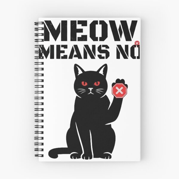 Item preview, Meow Means No – Sassy Funny Cat Quote Design designed and sold by RokomariFabric.