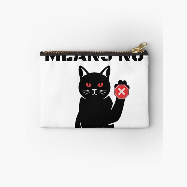 Item preview, Meow Means No – Sassy Funny Cat Quote Design designed and sold by RokomariFabric.