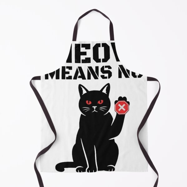 Item preview, Meow Means No – Sassy Funny Cat Quote Design designed and sold by RokomariFabric.