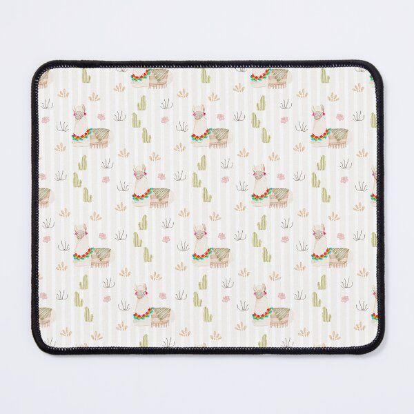 Item preview, Cute Watercolor Resting Llama White Stripe Pattern designed and sold by svitlaarty.