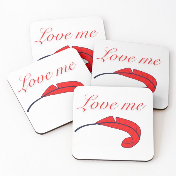 Item preview, Love Me – Red Feather Typography designed and sold by VariusDesigns.
