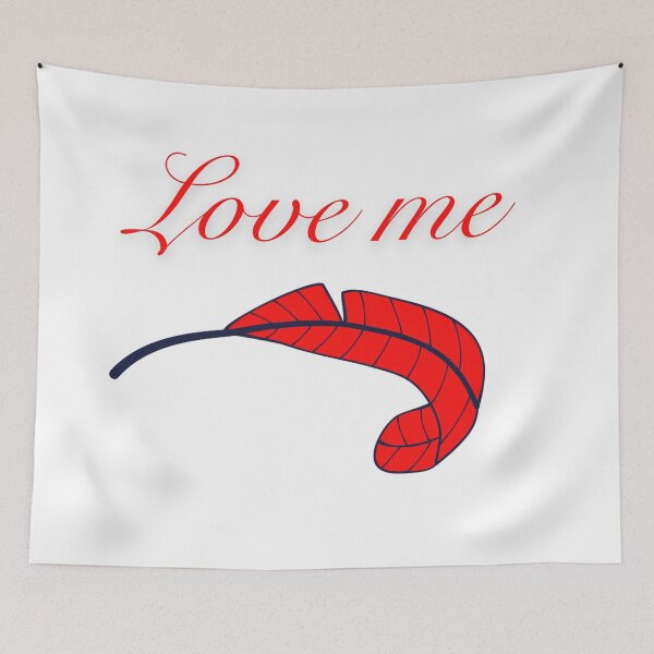 Item preview, Love Me – Red Feather Typography designed and sold by VariusDesigns.