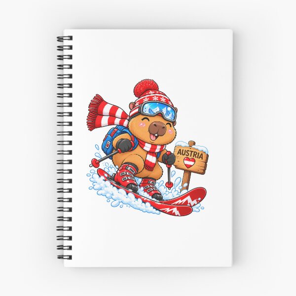Item preview, Cute Skiing Capybara in Austria – Alpine Winter Adventure designed and sold by CapybaraTravels.