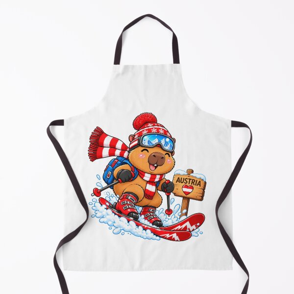 Item preview, Cute Skiing Capybara in Austria – Alpine Winter Adventure designed and sold by CapybaraTravels.