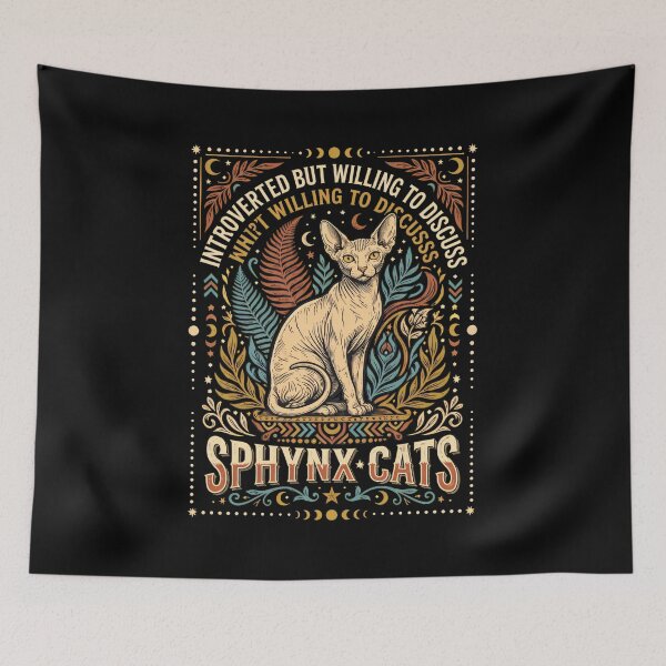 Item preview, Sphynx Cat Introvert Design designed and sold by GiaoCalonas.
