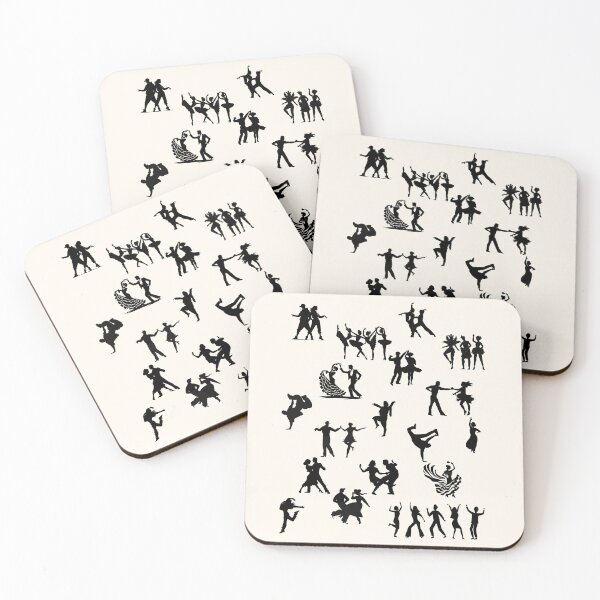 Item preview, Diverse Dance Styles and Choreography Silhouettes Graphic Art designed and sold by HBBS DESIGNS.
