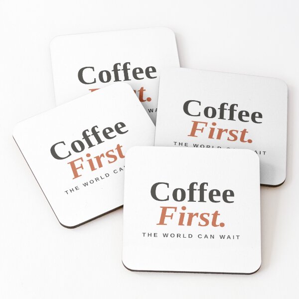 Item preview, Coffee First, The World Can Wait — Retro Coffee Lover designed and sold by raeandcharles.