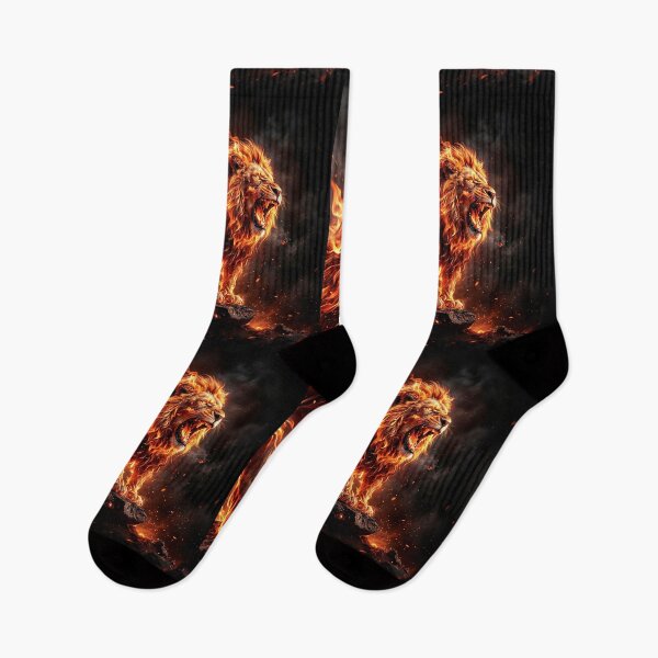 Item preview, Born from Flames - Ferocious Fire Lion Art designed and sold by Marcu Ioachim.