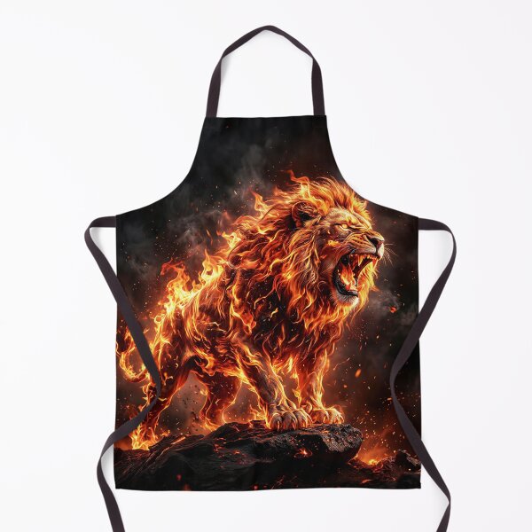Item preview, Born from Flames - Ferocious Fire Lion Art designed and sold by Marcu Ioachim.