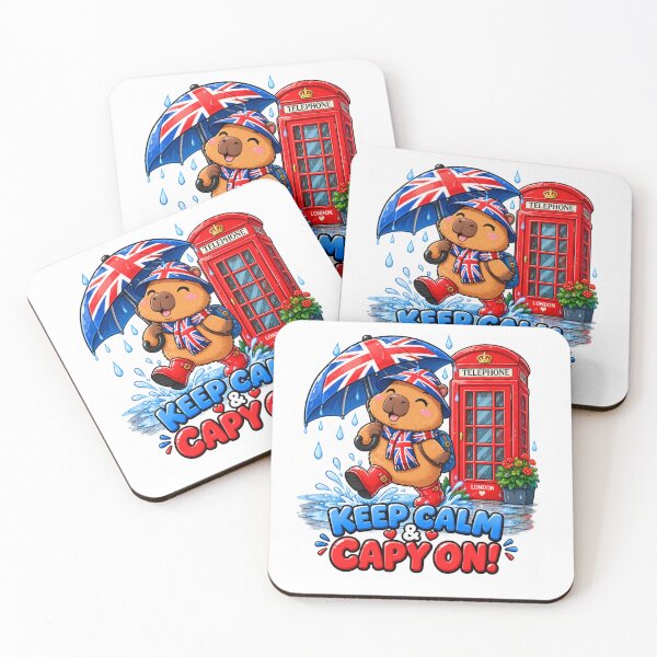 Item preview, Cute UK Capybara – Keep Calm & Capy On designed and sold by CapybaraTravels.