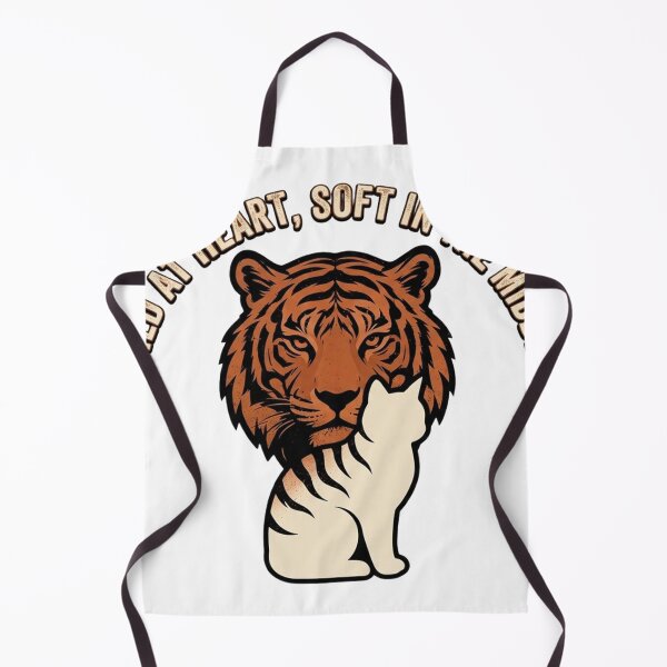Item preview, Wild at Heart, Soft in the Middle – Emotional Cat Lover Quote Design designed and sold by RokomariFabric.