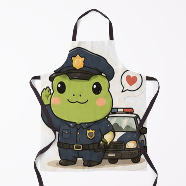 Item preview, Cute Frog Police Officer Saluting Aesthetic designed and sold by denybz.
