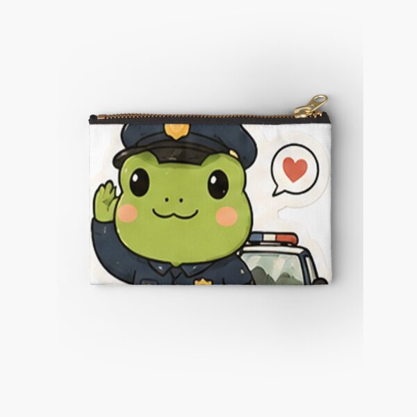 Item preview, Cute Frog Police Officer Saluting Aesthetic designed and sold by denybz.