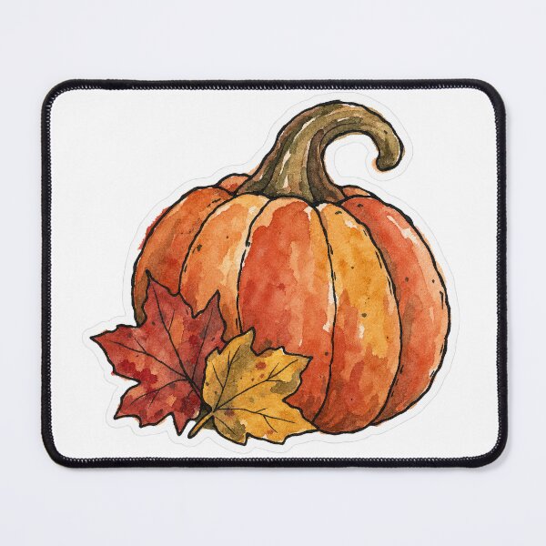 Item preview, Sweater Weather, Watercolor Pumpkin and Autumn Leaves designed and sold by Jessie's Palette.