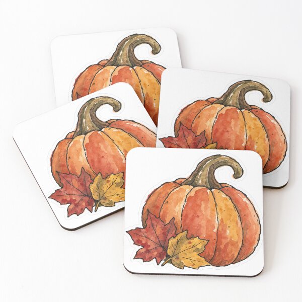 Item preview, Sweater Weather, Watercolor Pumpkin and Autumn Leaves designed and sold by Jessie's Palette.