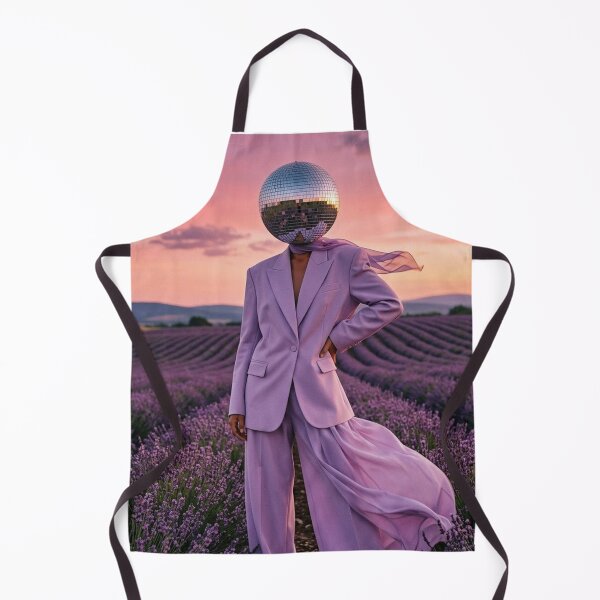 Item preview, Disco Ball Head in Lilac Suit - Lavender Field Sunset Fashion Photography designed and sold by Silly Goose Party.