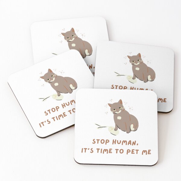 Item preview, Funny Cat Office Humor - Stop Human It's Time to Pet Me Computer Mouse Graphic designed and sold by Rehnair.