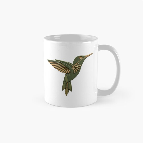 Item preview, The Green Hummingbird Carved From Wood designed and sold by DekorStyle.