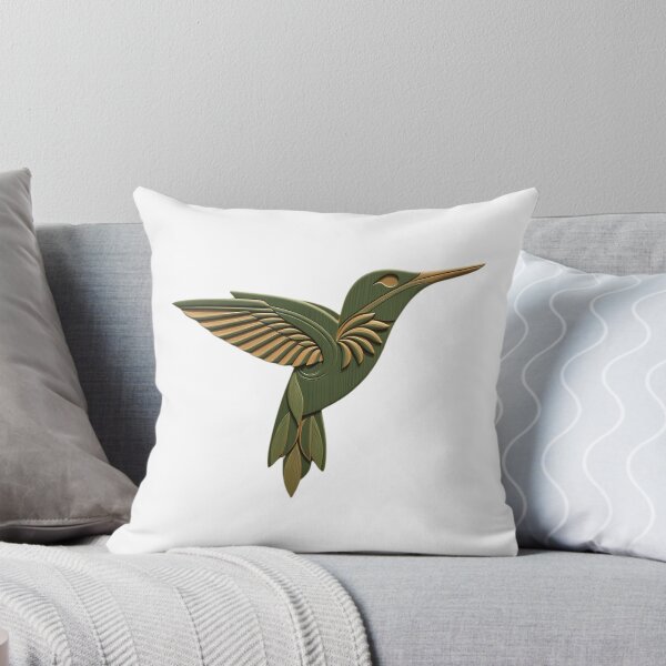 Item preview, Colibrí verde tallado en madera designed and sold by DekorStyle.