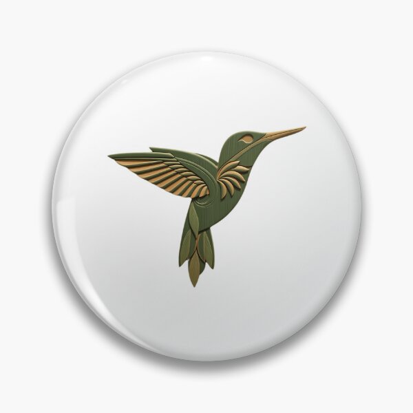 Item preview, The Green Hummingbird Carved From Wood designed and sold by DekorStyle.