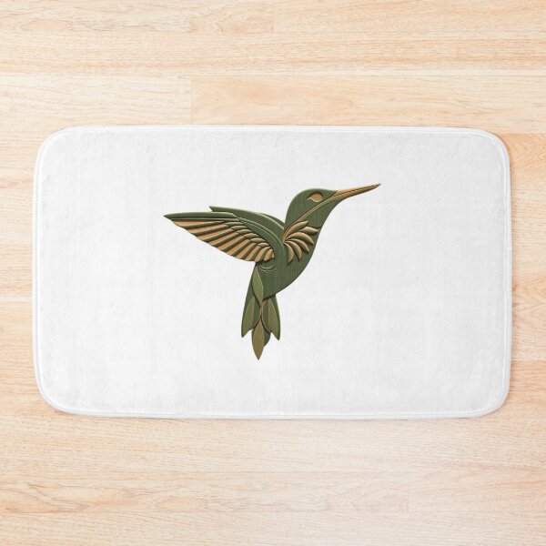 Item preview, The Green Hummingbird Carved From Wood designed and sold by DekorStyle.