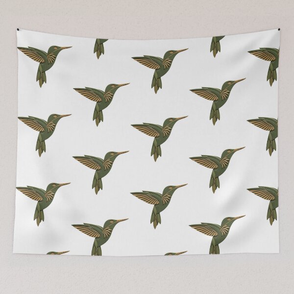 Item preview, The Green Hummingbird Carved From Wood designed and sold by DekorStyle.