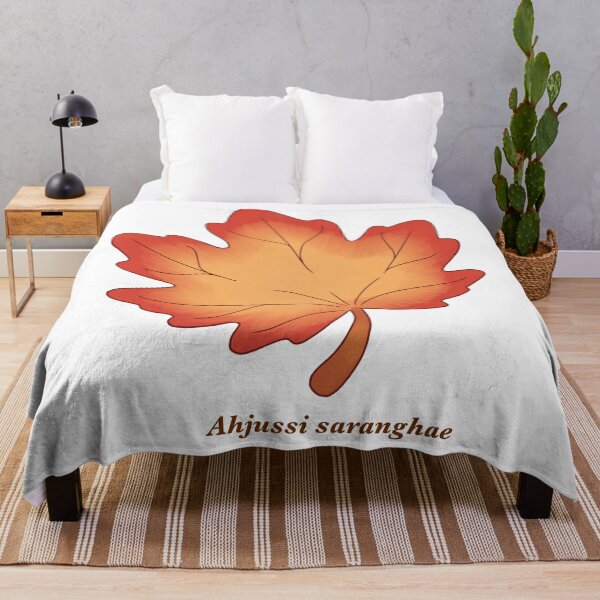 Item preview, Ahjussi Saranghae Maple Leaf – Cozy Korean Autumn Aesthetic Digital Art designed and sold by Kanikawaii.