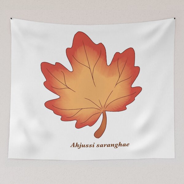 Item preview, Ahjussi Saranghae Maple Leaf – Cozy Korean Autumn Aesthetic Digital Art designed and sold by Kanikawaii.
