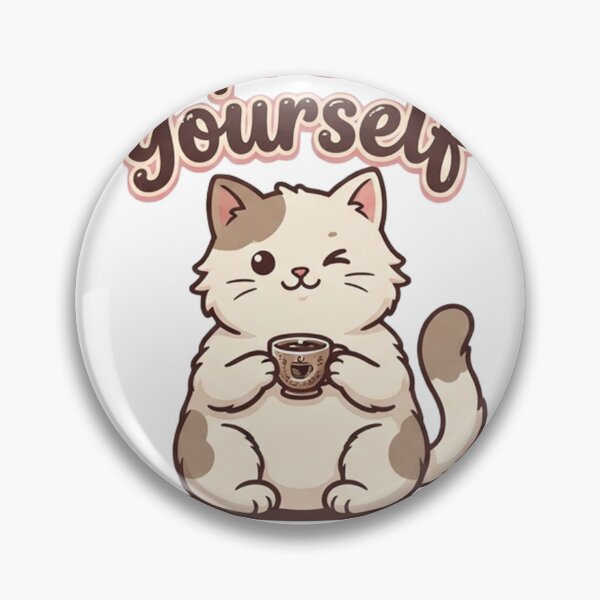 Item preview, Espresso Yourself – Coffee and Cat Lover Pun Design designed and sold by RokomariFabric.