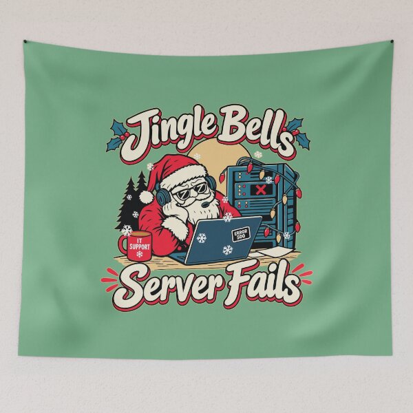 Item preview, Jingle Xmas Bells Server Fails IT Support Santa Christmas designed and sold by ALCOSHIRTS OFFICIAL.