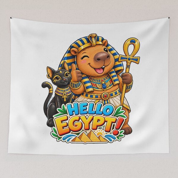 Item preview, Cute Capybara Adventure in Egypt designed and sold by CapybaraTravels.