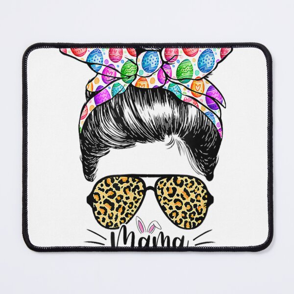 Item preview, Funny Mama Bunny Leopard Messy Bun Easter Day Family Gifts designed and sold by Stungmans.