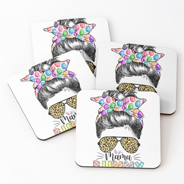 Item preview, Funny Mama Bunny Leopard Messy Bun Easter Day Family Gifts designed and sold by Stungmans.