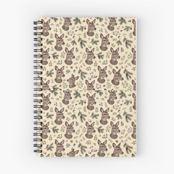 Item preview, Siberian Musk Deer Pine Forest Pattern designed and sold by Helt-enkelt.