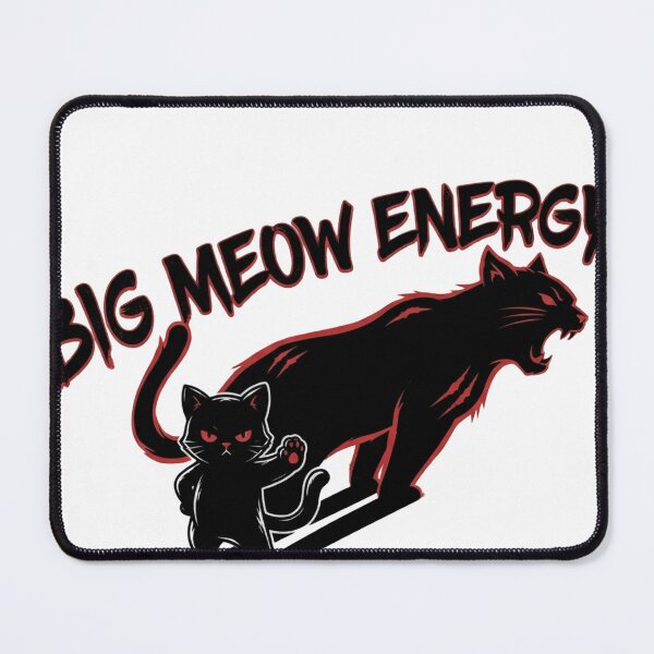 Item preview, Big Meow Energy – Trendy Cat Lover Typography Design designed and sold by RokomariFabric.