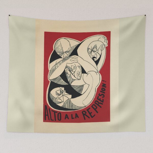 Item preview, Alto a La Represion 1965 Anti Repression Protest Authentic Vintage Fine Art Print New York designed and sold by Cool Robot Bro..