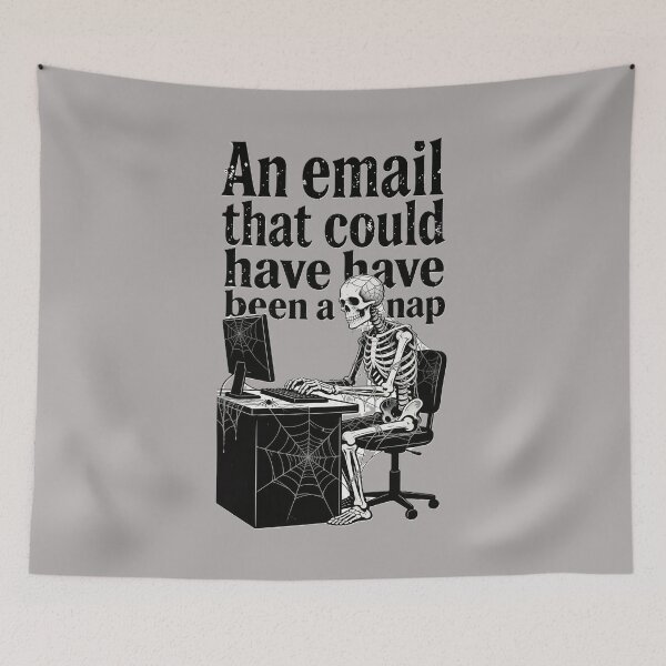 Item preview, Funny Corporate Office Skeleton Burnout designed and sold by GodsMonsterss.