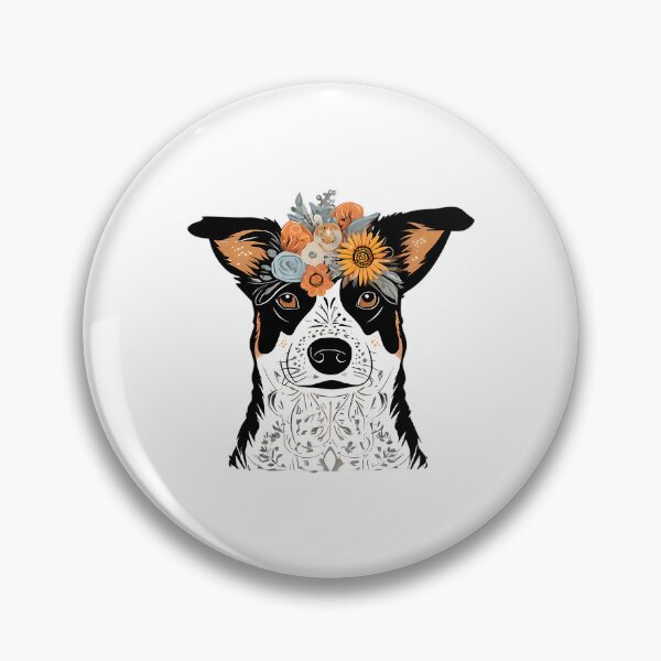 Item preview, Floral Silhouette Of An Australian Cattle Dog designed and sold by PCXEXCHANGE.
