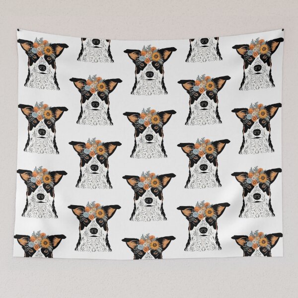 Item preview, Floral Silhouette Of An Australian Cattle Dog designed and sold by PCXEXCHANGE.