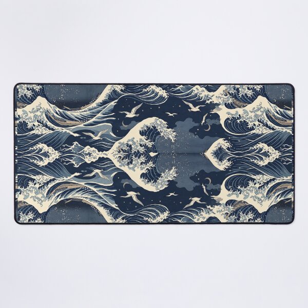 Item preview, Japanese Art Great Ocean Minimalistic Waves Seamless Pattern  designed and sold by ArtDesignTp.